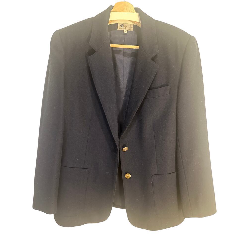 The Fashion Place by Sears Vintage Navy Wool Blazer, Womens Size 16